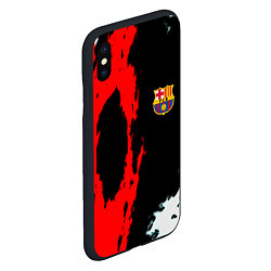 Чехол iPhone XS Max матовый Barcelona fc краски спорт, цвет: 3D-черный — фото 2