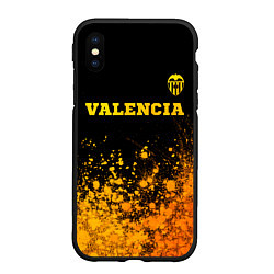 Чехол iPhone XS Max матовый Valencia - gold gradient посередине, цвет: 3D-черный