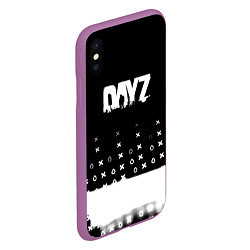 Чехол iPhone XS Max матовый Dayz game pattern logo, цвет: 3D-фиолетовый — фото 2