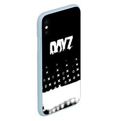 Чехол iPhone XS Max матовый Dayz game pattern logo, цвет: 3D-голубой — фото 2