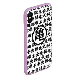 Чехол iPhone XS Max матовый Dragon ball anime pattern steel, цвет: 3D-сиреневый — фото 2