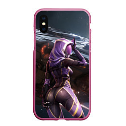 Чехол iPhone XS Max матовый Mass Effect ТалиЗора и космический корабль