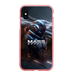 Чехол iPhone XS Max матовый Mass Effect game space, цвет: 3D-баблгам