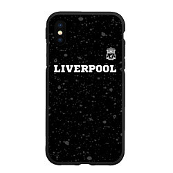 Чехол iPhone XS Max матовый Liverpool sport на темном фоне посередине, цвет: 3D-черный