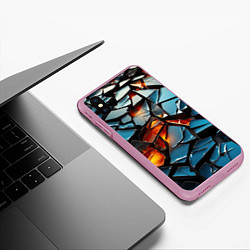 Чехол iPhone XS Max матовый Объемные стекляшки, цвет: 3D-розовый — фото 2