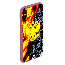 Чехол iPhone XS Max матовый Возрождение российской империи, цвет: 3D-малиновый — фото 2