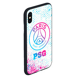 Чехол iPhone XS Max матовый PSG neon gradient style, цвет: 3D-черный — фото 2