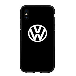 Чехол iPhone XS Max матовый Volkswagen sport avto, цвет: 3D-черный
