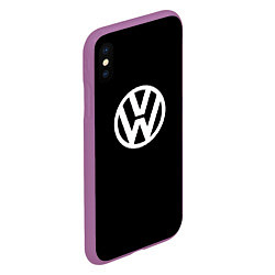 Чехол iPhone XS Max матовый Volkswagen sport avto, цвет: 3D-фиолетовый — фото 2