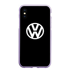 Чехол iPhone XS Max матовый Volkswagen sport avto, цвет: 3D-светло-сиреневый