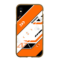 Чехол iPhone XS Max матовый Asiimov AWP skin, цвет: 3D-коричневый