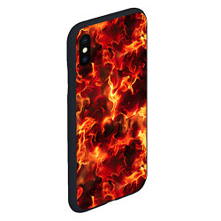 Чехол iPhone XS Max матовый Огненный элементаль, цвет: 3D-черный — фото 2