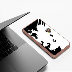 Чехол iPhone XS Max матовый Имперская Россия спортивный стиль, цвет: 3D-коричневый — фото 2