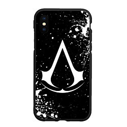 Чехол iPhone XS Max матовый White logo of assasin, цвет: 3D-черный