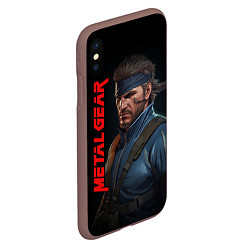 Чехол iPhone XS Max матовый Venom Snake Metal gear game, цвет: 3D-коричневый — фото 2