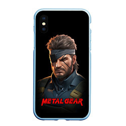 Чехол iPhone XS Max матовый Веном Снейк из игры Metal gear, цвет: 3D-голубой