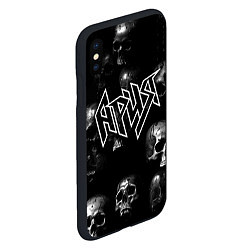 Чехол iPhone XS Max матовый Ария - рок группа, цвет: 3D-черный — фото 2