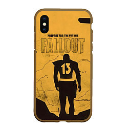 Чехол iPhone XS Max матовый Fallout 2, цвет: 3D-коричневый