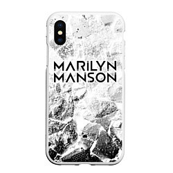 Чехол iPhone XS Max матовый Marilyn Manson white graphite, цвет: 3D-белый