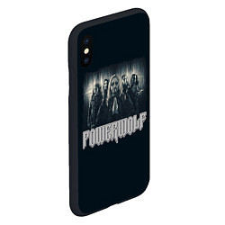 Чехол iPhone XS Max матовый Powerwolf band grey, цвет: 3D-черный — фото 2