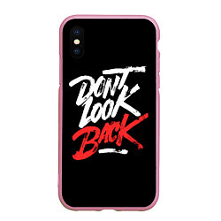 Чехол iPhone XS Max матовый The call - dont look back, цвет: 3D-розовый