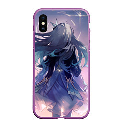 Чехол iPhone XS Max матовый Honkai Star Rail Firefly smile, цвет: 3D-фиолетовый