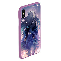 Чехол iPhone XS Max матовый Honkai Star Rail Firefly smile, цвет: 3D-фиолетовый — фото 2