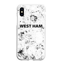 Чехол iPhone XS Max матовый West Ham dirty ice