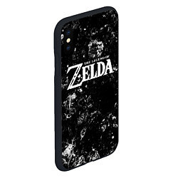 Чехол iPhone XS Max матовый Zelda black ice, цвет: 3D-черный — фото 2