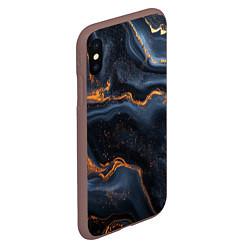 Чехол iPhone XS Max матовый Лакшери текстура с узорами, цвет: 3D-коричневый — фото 2