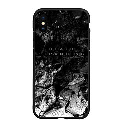 Чехол iPhone XS Max матовый Death Stranding black graphite, цвет: 3D-черный