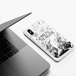 Чехол iPhone XS Max матовый Goblin Slayer white graphite, цвет: 3D-белый — фото 2