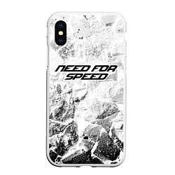 Чехол iPhone XS Max матовый Need for Speed white graphite