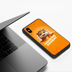 Чехол iPhone XS Max матовый Hamster kombat orange, цвет: 3D-черный — фото 2