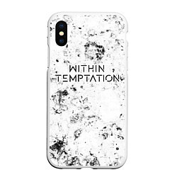 Чехол iPhone XS Max матовый Within Temptation dirty ice, цвет: 3D-белый