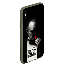 Чехол iPhone XS Max матовый The Godfather - Don Vito, цвет: 3D-темно-зеленый — фото 2