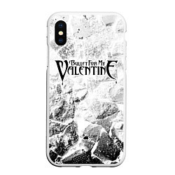 Чехол iPhone XS Max матовый Bullet For My Valentine white graphite