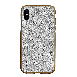 Чехол iPhone XS Max матовый Серебряная абстракция, цвет: 3D-коричневый