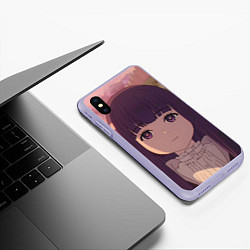 Чехол iPhone XS Max матовый Sousou no Frieren Ферн cute face, цвет: 3D-светло-сиреневый — фото 2