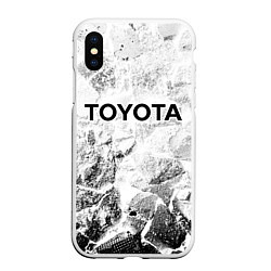 Чехол iPhone XS Max матовый Toyota white graphite, цвет: 3D-белый
