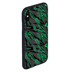 Чехол iPhone XS Max матовый Абстрактный камуфляжный узор, цвет: 3D-черный — фото 2