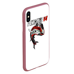 Чехол iPhone XS Max матовый Ducati Panigale V4 shark, цвет: 3D-малиновый — фото 2