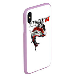 Чехол iPhone XS Max матовый Ducati Panigale V4 shark, цвет: 3D-сиреневый — фото 2