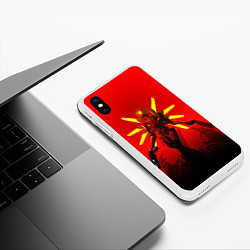 Чехол iPhone XS Max матовый Ultrakill supreme machine, цвет: 3D-белый — фото 2
