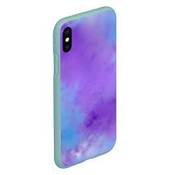 Чехол iPhone XS Max матовый Фиолетовый космический туман, цвет: 3D-мятный — фото 2