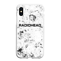 Чехол iPhone XS Max матовый Radiohead dirty ice, цвет: 3D-белый