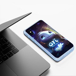 Чехол iPhone XS Max матовый Naru Ori and the Will of the Wisps, цвет: 3D-голубой — фото 2