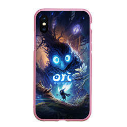 Чехол iPhone XS Max матовый Ku Ori and the Will of the Wisps, цвет: 3D-розовый