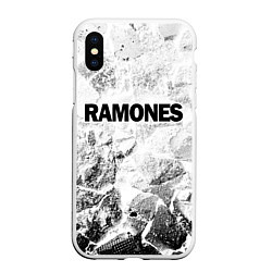Чехол iPhone XS Max матовый Ramones white graphite
