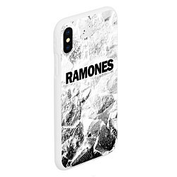 Чехол iPhone XS Max матовый Ramones white graphite, цвет: 3D-белый — фото 2